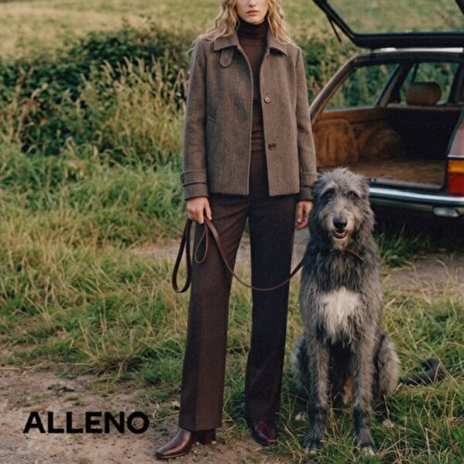 3위 - 알렌오 [ALLENO] 26FW 헤링본 하프코트 (런칭가 99 000)