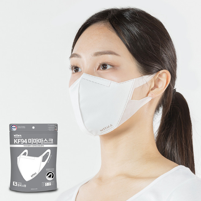[미마마스크] 미마마스크 KF94 소형 흰색 40개입 미세먼지 황사 보건용마스크, 1개입, 40개