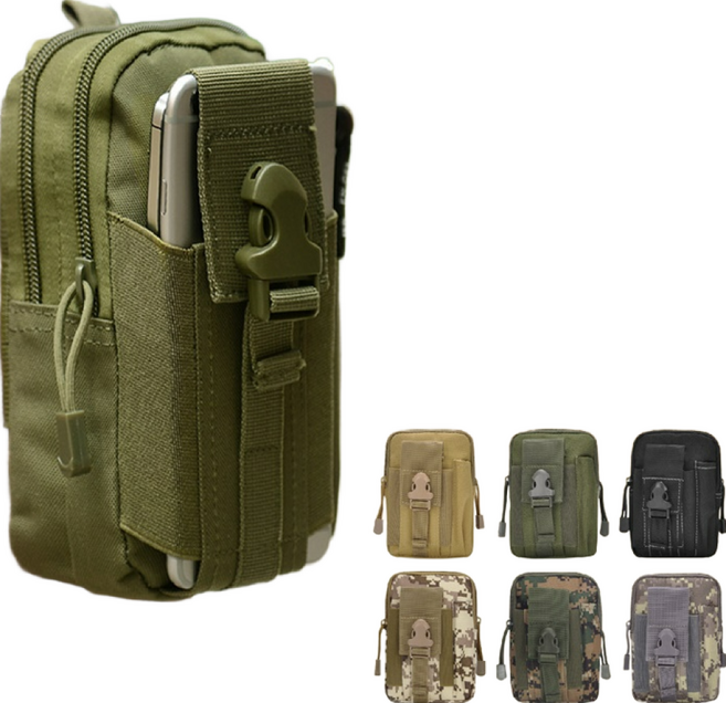 多功能戰術腰包 戶外運動收納包, 軍綠, 1個