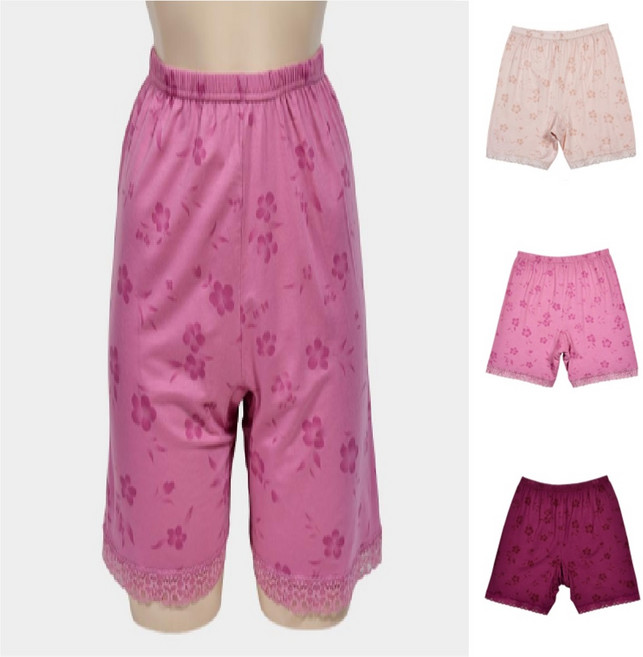 NAG 가볍고 부드러운 촉감 5부 텐셀소재 레이스 속바지 여자속바지 엄마속옷 중년여성속옷