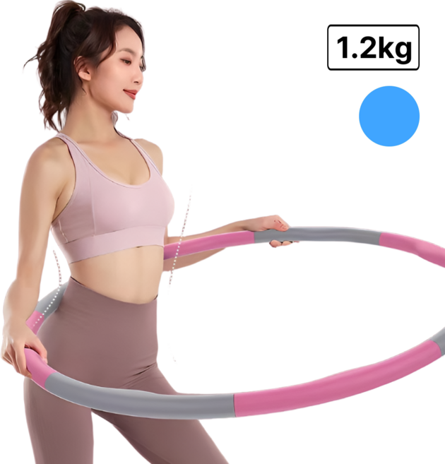 코치케이 어린이 다이어트 뱃살 돌기형 훌라후프 성인 초등 키즈 아동 전연령 최상급 스마트, 1개, 블루&그레이, 1.2kg