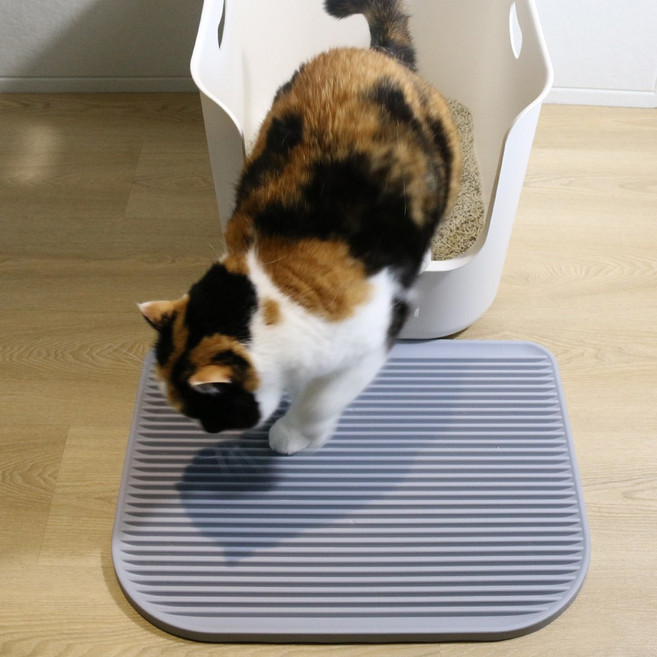 드림계곡 고양이 화장실매트 사막화방지 플라스틱 모래 매트, 그레이, 1개