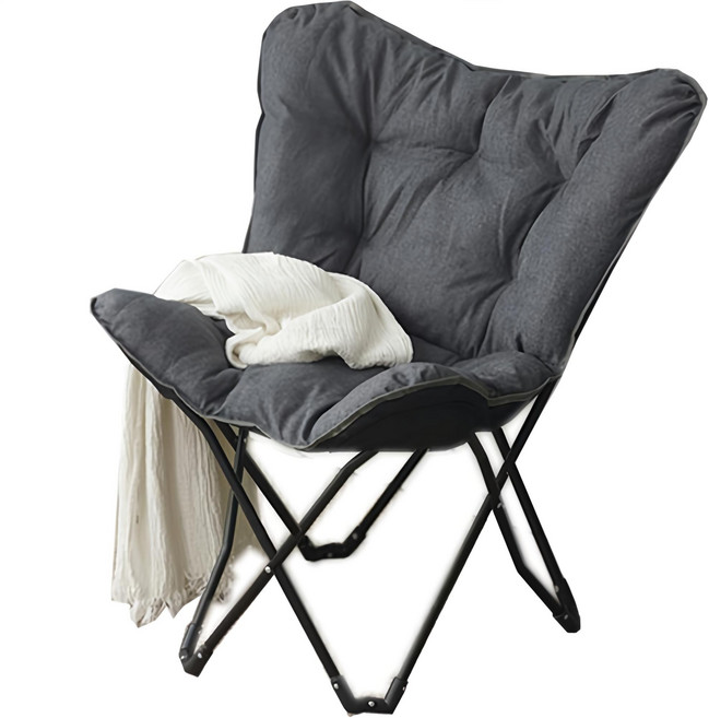 Athome 엔젤 접이식 안락의자, 그레이, 1개