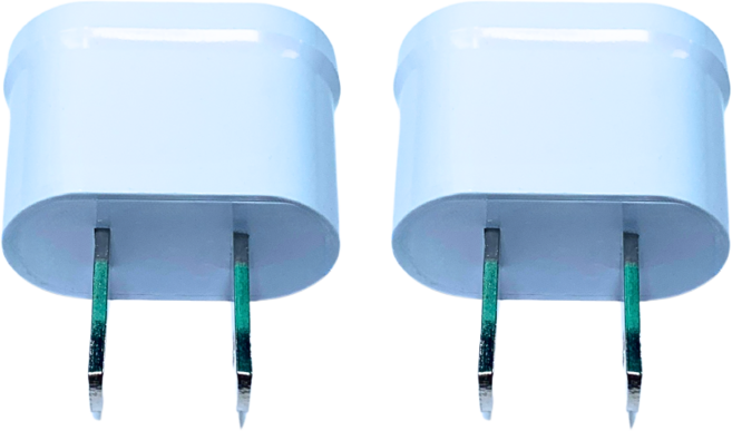 나폴리가든 110V 해외 여행용 어댑터 플러그, 2개, A타입 (미국형)