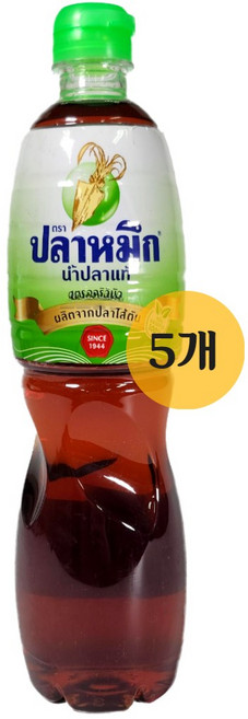스퀴드 피쉬소스 멸치액젓 느억맘소스, 700ml, 5개