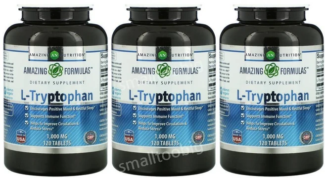 어메이징뉴트리션 포뮬러 L-트립토판 1000mg 타블렛, 120정, 3개 - 쿠팡