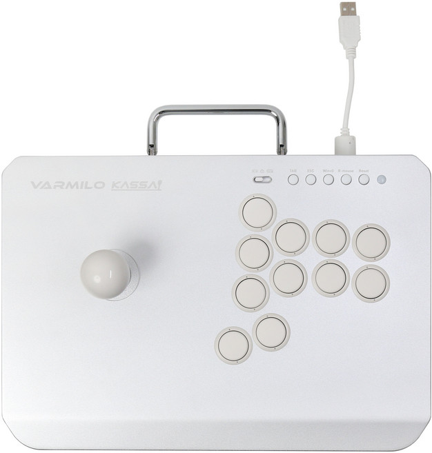 VARMILO KASSAI 格鬥遊戲搖桿 精準操控 人體工學設計 多平台支援, 銀PC, 1個