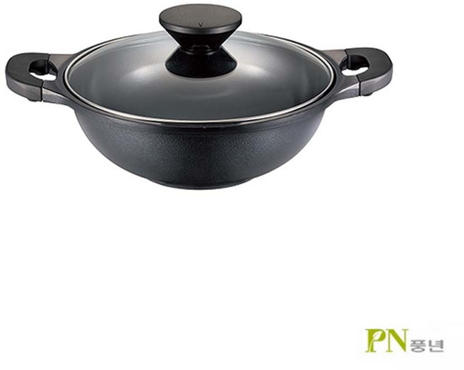 PN풍년 펄블랙주물IH 전골냄비 26cm, 본상품선택, 1개