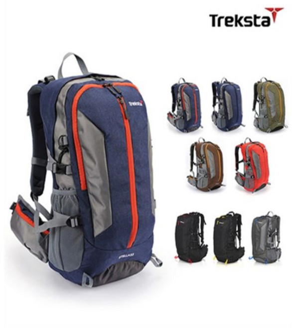 트렉스타 스텔라 35 등산배낭 3D에어 등판 레인커버 포함, 블랙레드