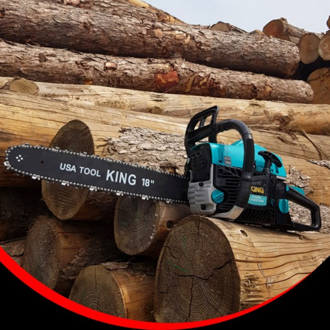 킹 엔진톱 457mm 52CC 벌목 장작 휴대용 체인톱 K-5200 국내AS, 1개