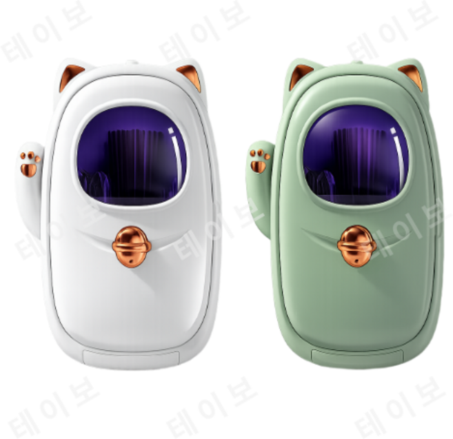 Smabat 벽걸이 수저통 식기건조기 TYPE-C충전 화이트 그린, 1개