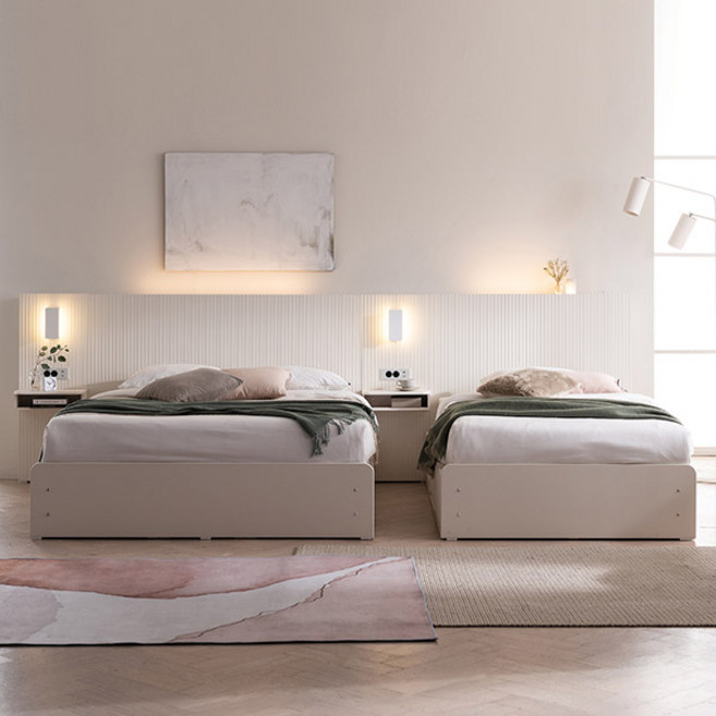 삼익가구 디메이 LED 아트월 호텔 수납 침대 SS Q K, 01. 화이트_매트제외 (SS), 디메이침대