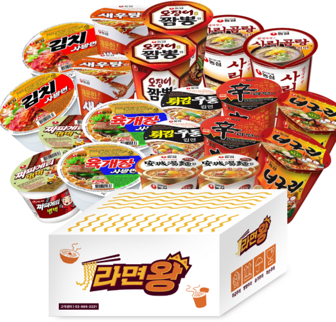 라면왕 농심 소컵라면, 1개