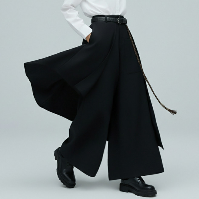 헤밀리언 랩스커트 에스닉 와이드 슬랙스