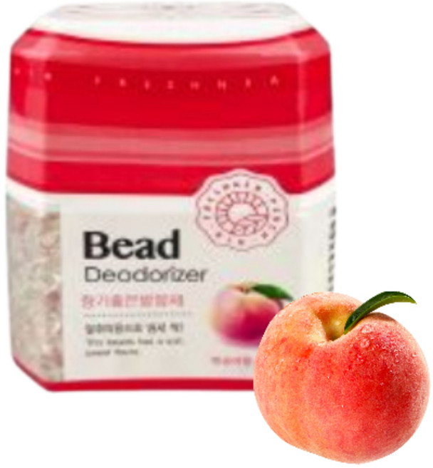 해피룸 비드 업소용 건물 화장실 고체 방향제 피치향, 10세트, 200g