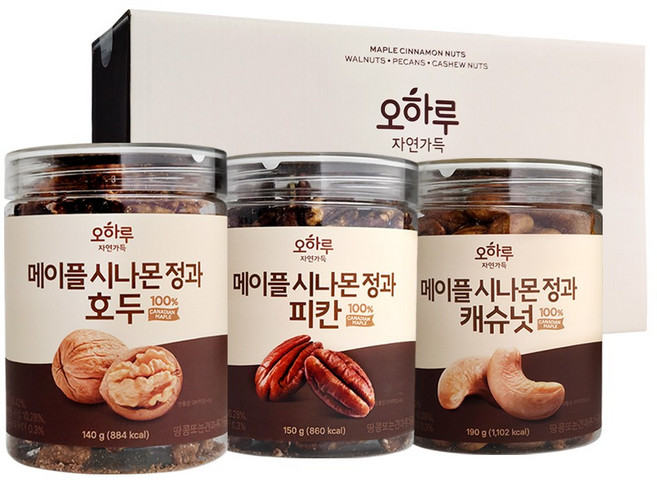 오하루 자연가득 프리미엄 메이플 시나몬 정과 선물세트, 1세트