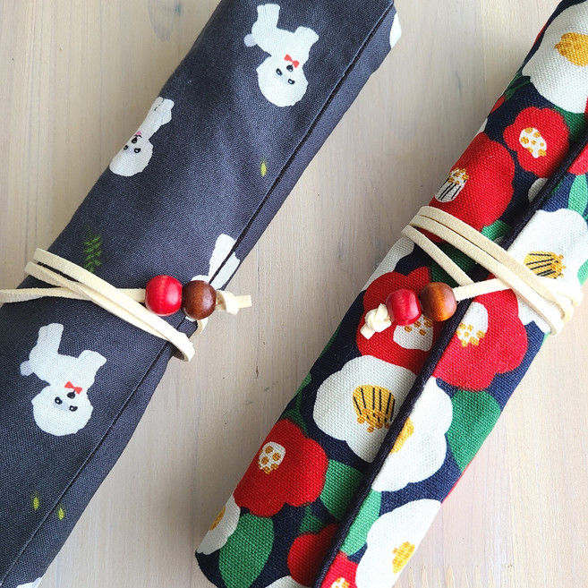 [완제품] 돌돌말이필통4 두루말이 동백 외 롤필통 펜파우치 색연필파우치, 블루시바견