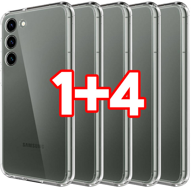 벌크온 1+4 갤럭시 S23 S23FE S23플러스 S23울트라 슬림 투명 젤리 소프트핏 기본 케이스