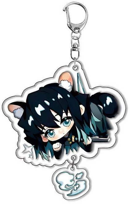 귀멸의 칼날 아크릴 캐릭터 키링 열쇠고리 가방고리 애니메이션 굿즈, A-14, 1개