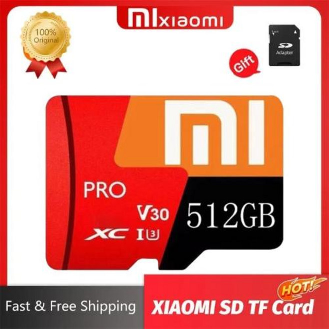 샤오미 메모리 카드 2TB 1TB 512GB 256GB 128GB 64GB A1A2 SDTF 플래시 SD 휴대폰 및 태블릿 PC용 리더 선물, 8.256GB, 1개