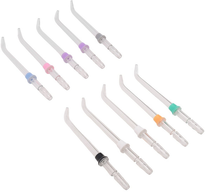 10pcs 교체 교체 클래식 제트 팁 Waterpik Water Flossers 및 기타 브랜드 구강 관개에 호환됩니다., 그림처럼