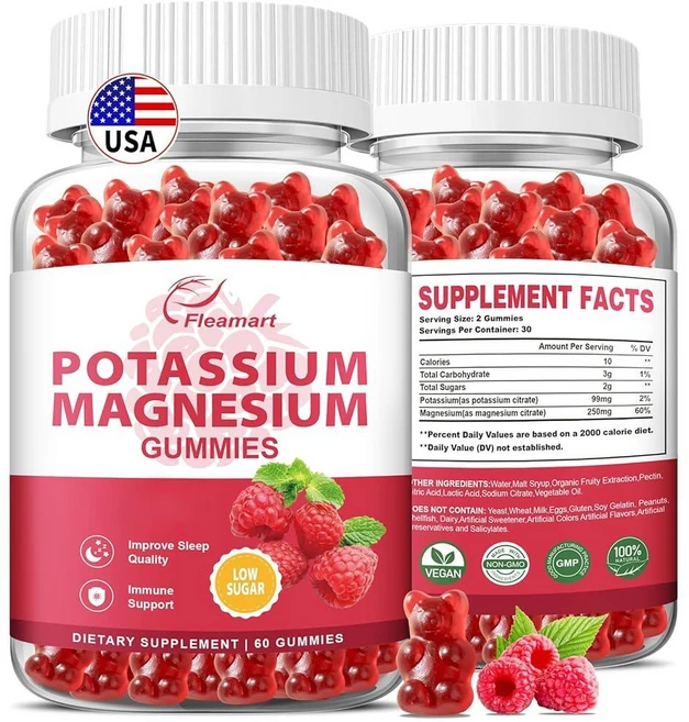 Fleamart 칼륨 마그네슘 젤리 60정, 1개 - 쿠팡