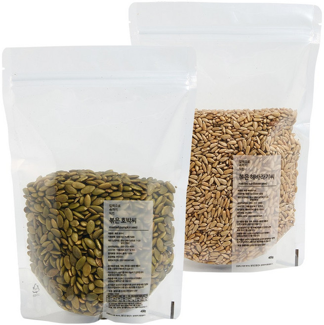 방앗간청년 볶은 호박씨 볶은 해바라기씨 세트, 1세트, 400g