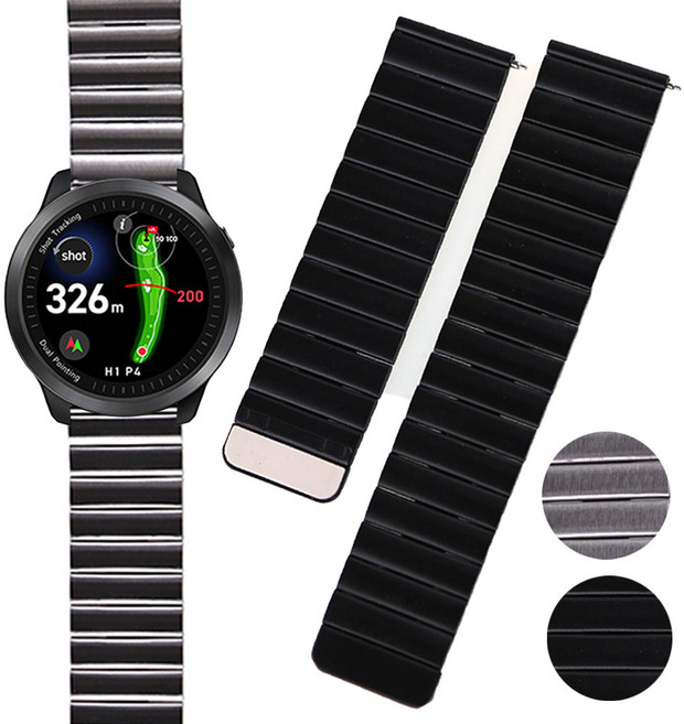 보이스캐디 T12 PRO 스트랩 메탈 마그네틱 밴드 호환, 02 ME33MASV22 실버