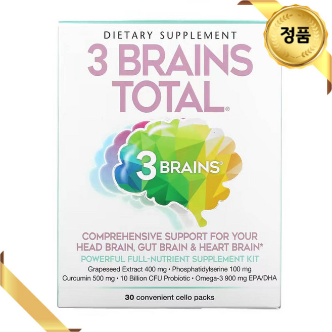 네추럴팩터스 토탈 커큐 브레인 마그네슘 30팩 이노시톨 콜린 함유, 1개