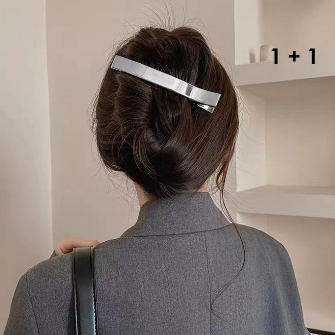 정소민집게핀 1+1 대형집게삔 올림머리 메탈 심플 골드 실버