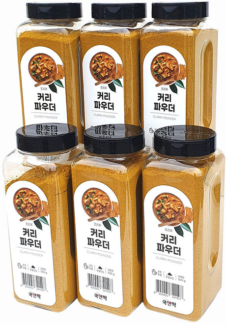 새마원 쿡앤딱 커리 카레 분말 500g 파우더 가루, 6개
