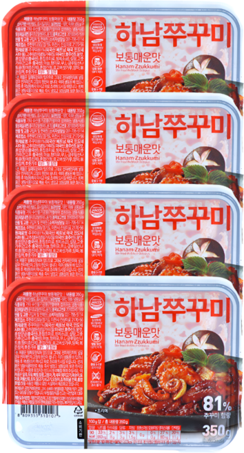 하남쭈꾸미 350g 보통매운맛 4팩, 4개