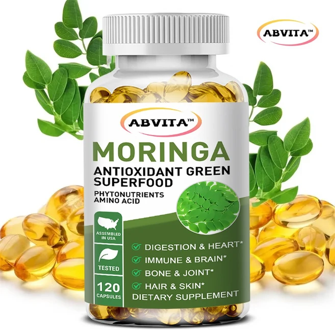 모링가 60/120캡슐 1000mg 고함량 그린 슈퍼푸드 항산화 식물성 영양소, 1개, 60정 - 쿠팡