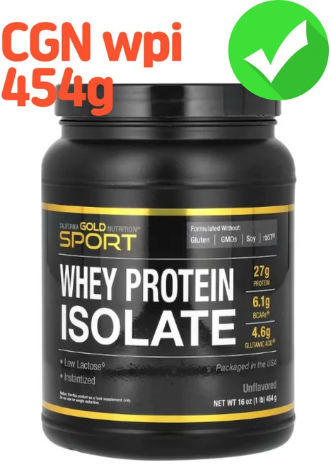캘리포니아골드뉴트리션 CGN 아이솔레이트 유청단백질 무맛 454g, 1개, 1팩 - 쿠팡