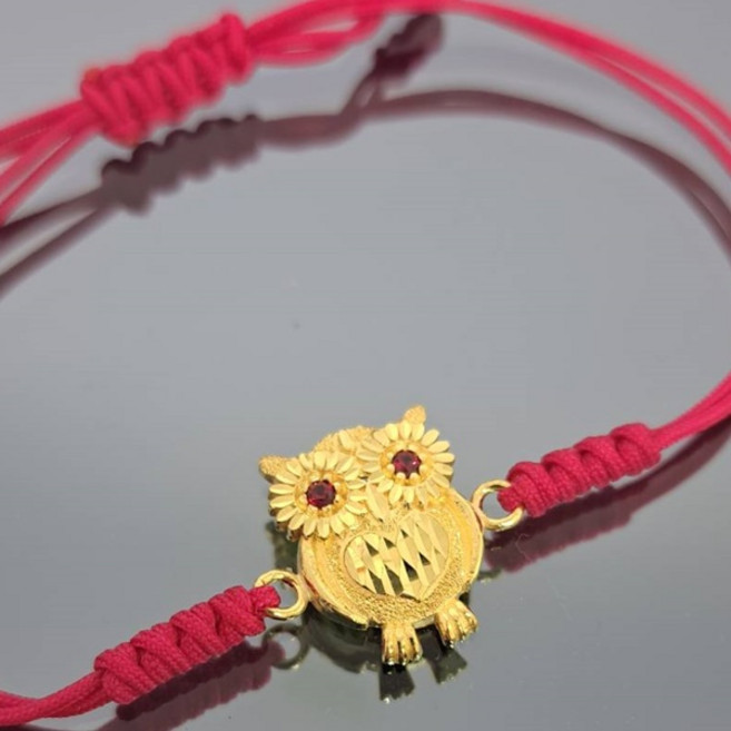 실크줄 순금팔찌 24k 7.5g(2) 부엉이 DS