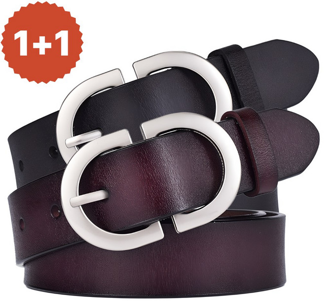포스워백 1+1 소가죽 청바지 벨트 여자 빅사이즈 벨트 허리띠