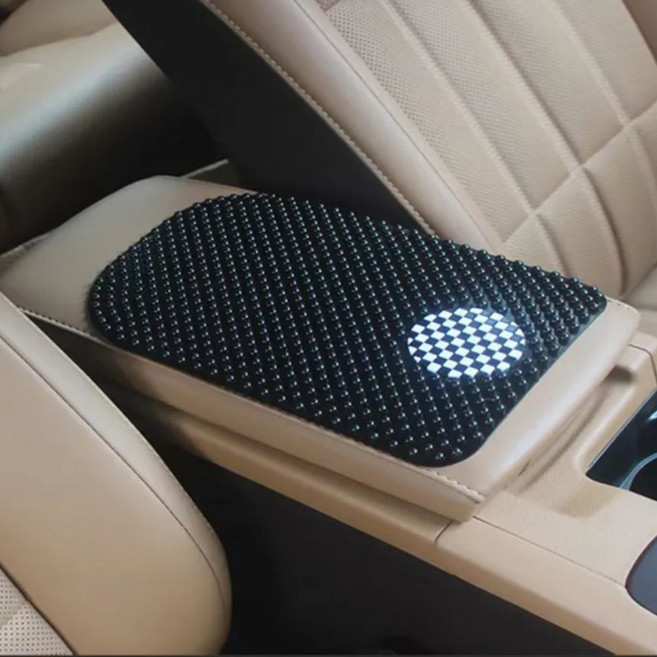 윈썸 차량용 팔걸이 콘솔박스 쿠션 매트, 1개, 체크