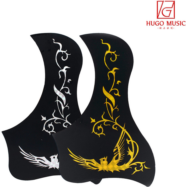 위고뮤직 통기타 리프버드 버드 SAG43 픽가드 피크가드 기타보호, 실버, 1개