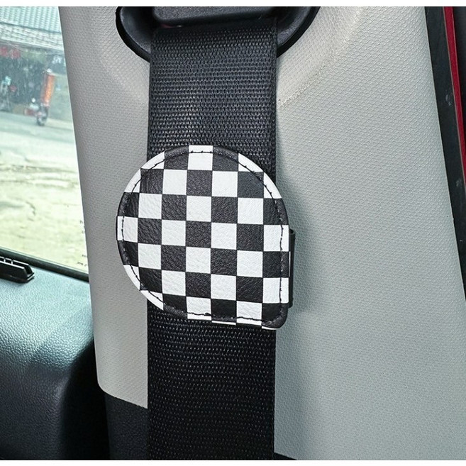 밀튼 안전벨트 클립 스토퍼 임산부용품, 1개, 물방울타입 체커보드