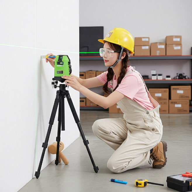 오슬람LD 그린빔 30MW 자동 라인 레이저 레벨기 수직수평 SL-445G, 1개