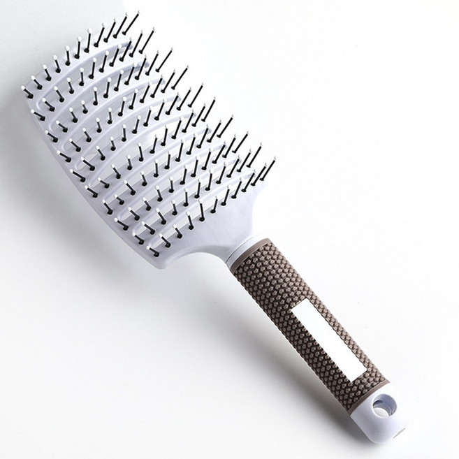 제로리빙 볼륨 빗 간편 패들 브러쉬 헤어 브러시, 1개, 화이트