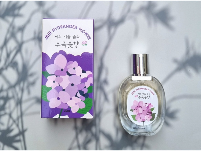 제주 여름 숲속 수국꽃향 향수 30ml 파우더향 퍼퓸, 1개