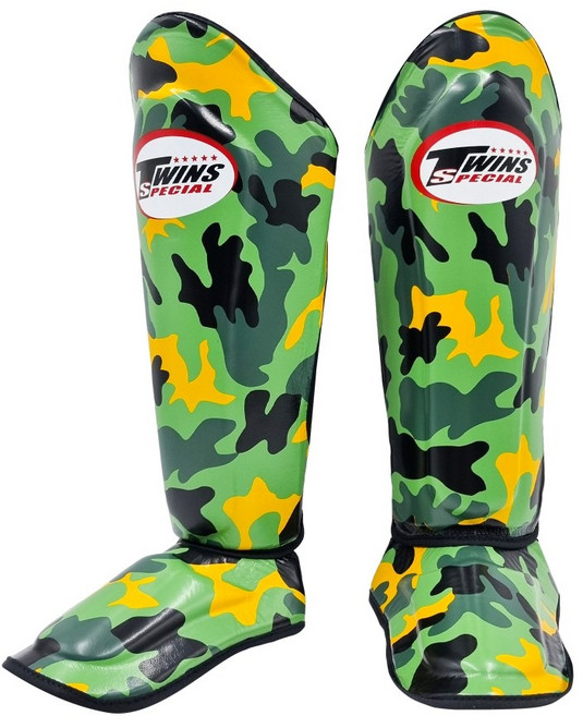 트윈스 SGL10 킥복싱 정강이 보호대 / 무에타이 신가드, 팬시 아미 옐로우