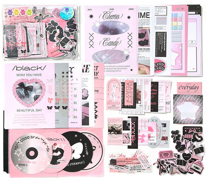 하영이네 키치감성 다꾸 페이퍼 스타트팩, 블랙핑크팩