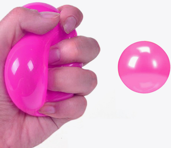 누누마켓 벽에 붙는 야광 스퀴시 탱탱볼(15세이상) 스트레스 촉감 토이, 1개, 색상랜덤