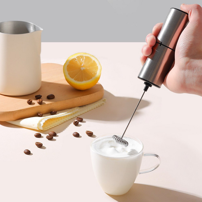 Sgirl 304 스텐 전동 미니 우유거품기 자동휘핑기 무선 머랭치기 기계 계란거품기, KJBQ-9