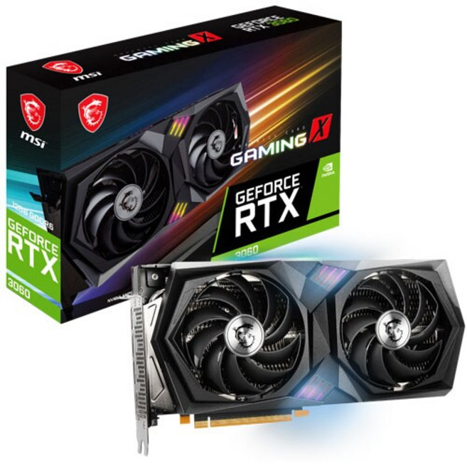 MSI 지포스 RTX 3060 게이밍 X D6 12GB 트윈프로져 중고 2팬, 3060 12G