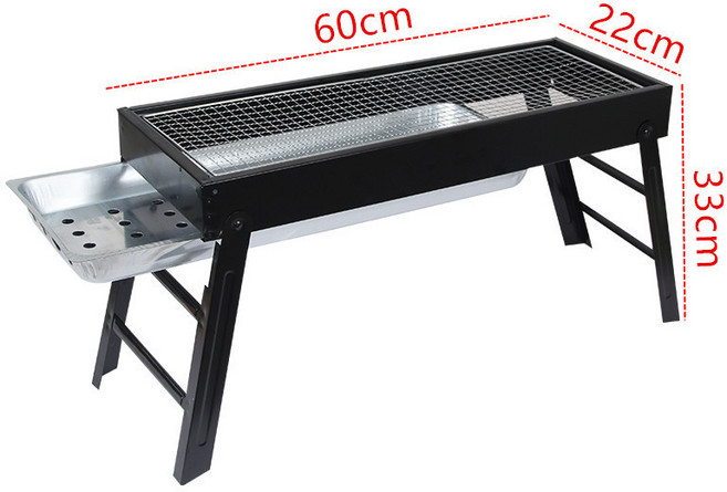 戶外折疊燒烤架 木炭烤爐 便攜式家用燒烤爐 60cm, 1個