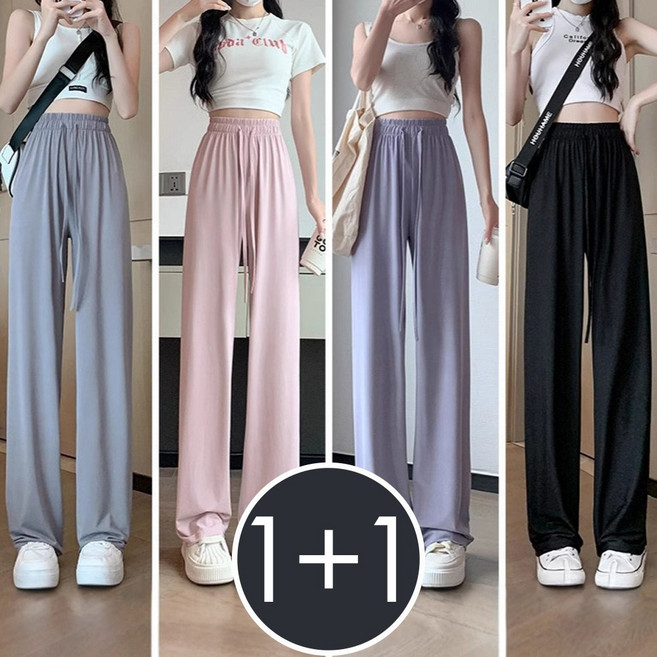 아모르주 1+1 여성 냉장고 와이드 팬츠 여름 바지