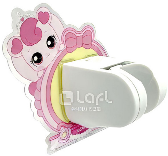 캐치티니핑6 강력부착 샤워걸이무타공 흡착 샤워기 거치대 샤워기걸이, 핑크